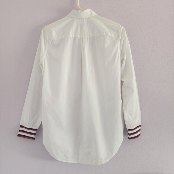 Equipment The Femme Button Down Shirt Stripe Cuffs  White Size XS - Picture 8 of 13